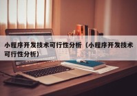 小程序开发技术可行性分析（小程序开发技术可行性分析）